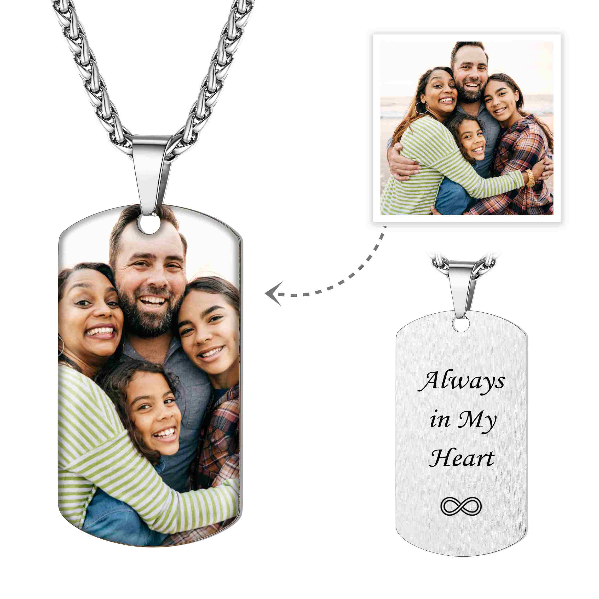 Men's Photo Necklace